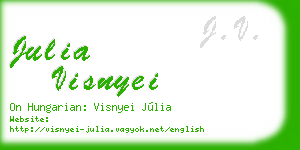 julia visnyei business card